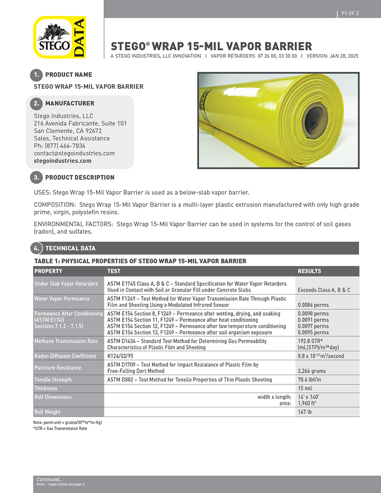 Stego-Wrap-Vapor-Barrier-Data-Sheet-First-Page