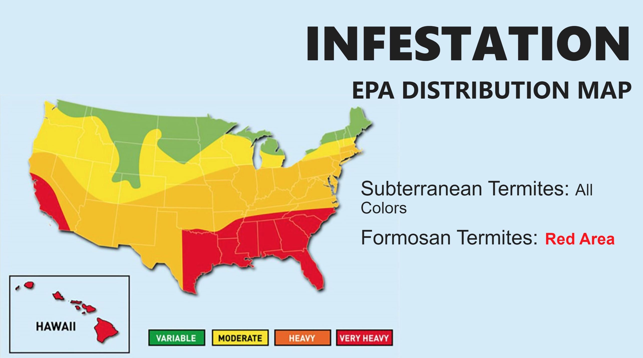 Infestation EPA Distribution Map